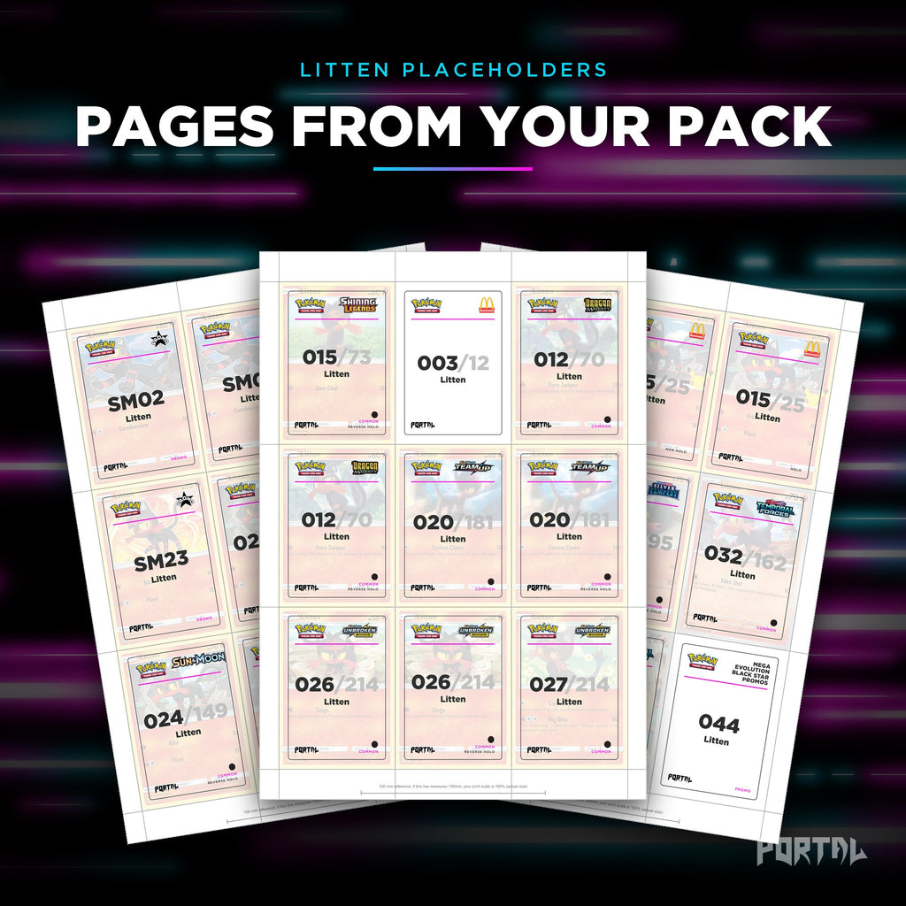 Pages from the Litten placeholder pack