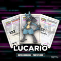 Lucario character master set placeholder cards, digital download, Portal TCG