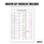 The Machamp master set checklist included in the pack