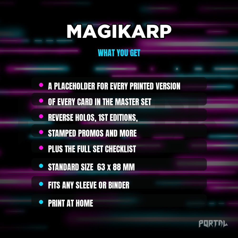 What you get in the Magikarp placeholder pack