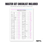 The Magikarp master set checklist included in the pack
