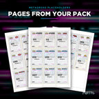 Pages from the Metagross placeholder pack