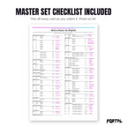 The Moltres master set checklist included in the pack