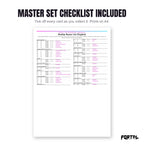 The Mudkip master set checklist included in the pack