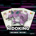 Nidoking character master set placeholders, digital download