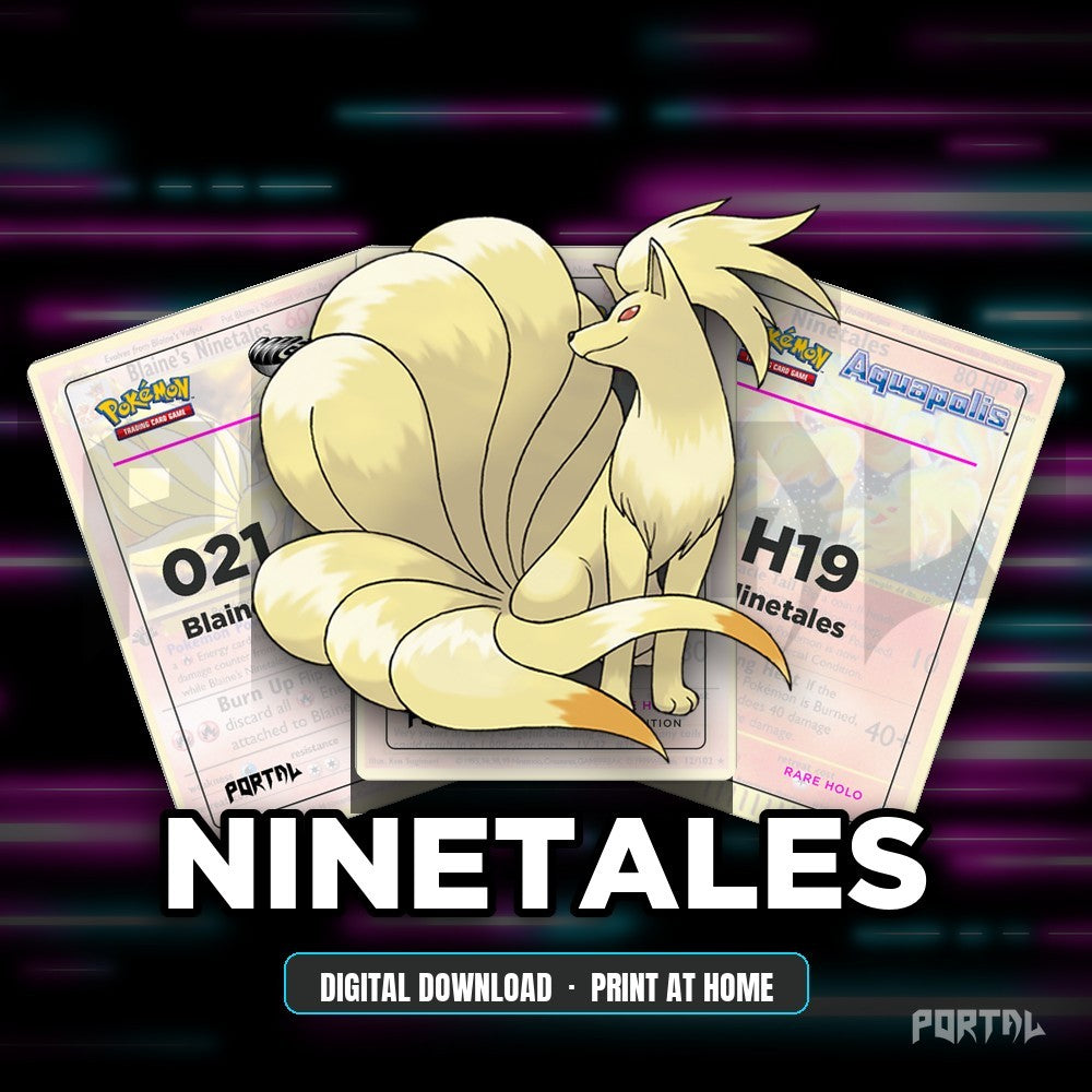 Ninetales character master set placeholders, digital download
