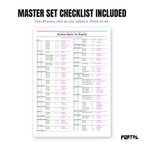 The Ninetales master set checklist included in the pack