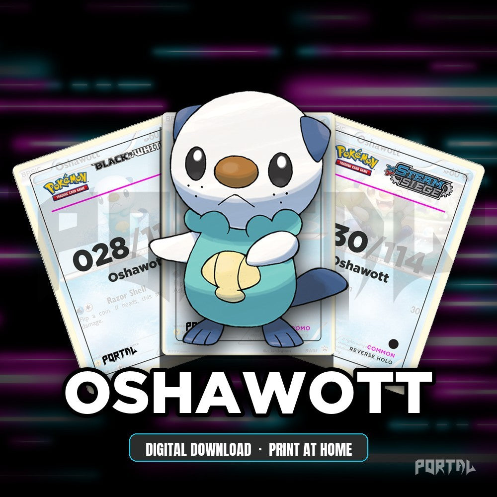 Oshawott character master set placeholders, digital download
