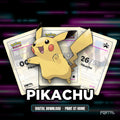 Pikachu character master set placeholder cards, digital download, Portal TCG