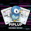 Piplup character master set placeholders, digital download