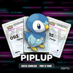 Piplup character master set placeholders, digital download