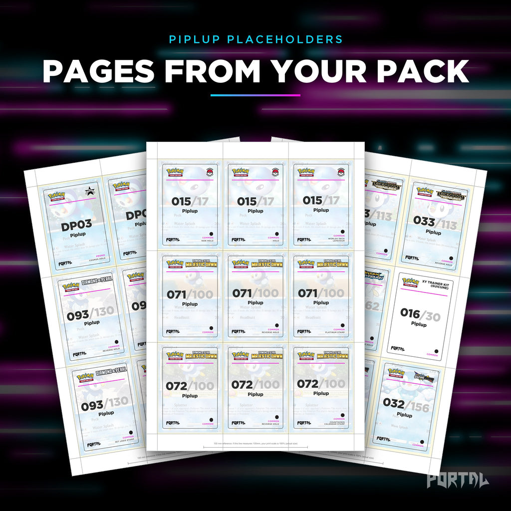 Pages from the Piplup placeholder pack