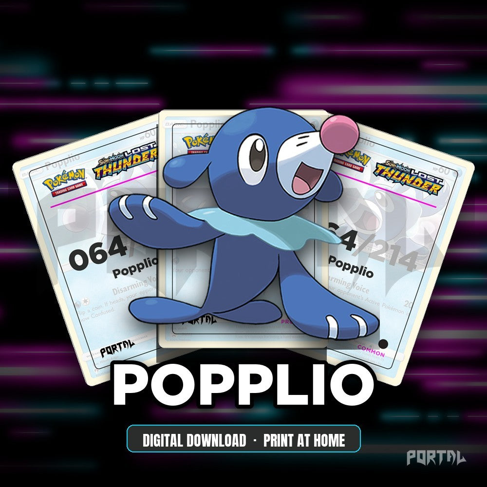 Popplio character master set placeholders, digital download
