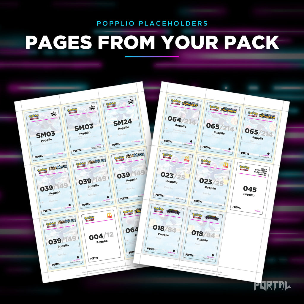 Pages from the Popplio placeholder pack