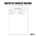 The Popplio master set checklist included in the pack