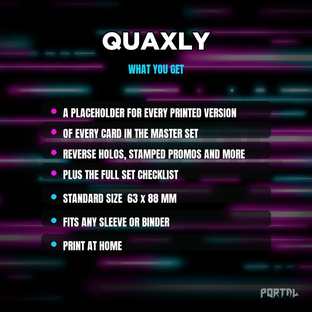 What you get in the Quaxly placeholder pack