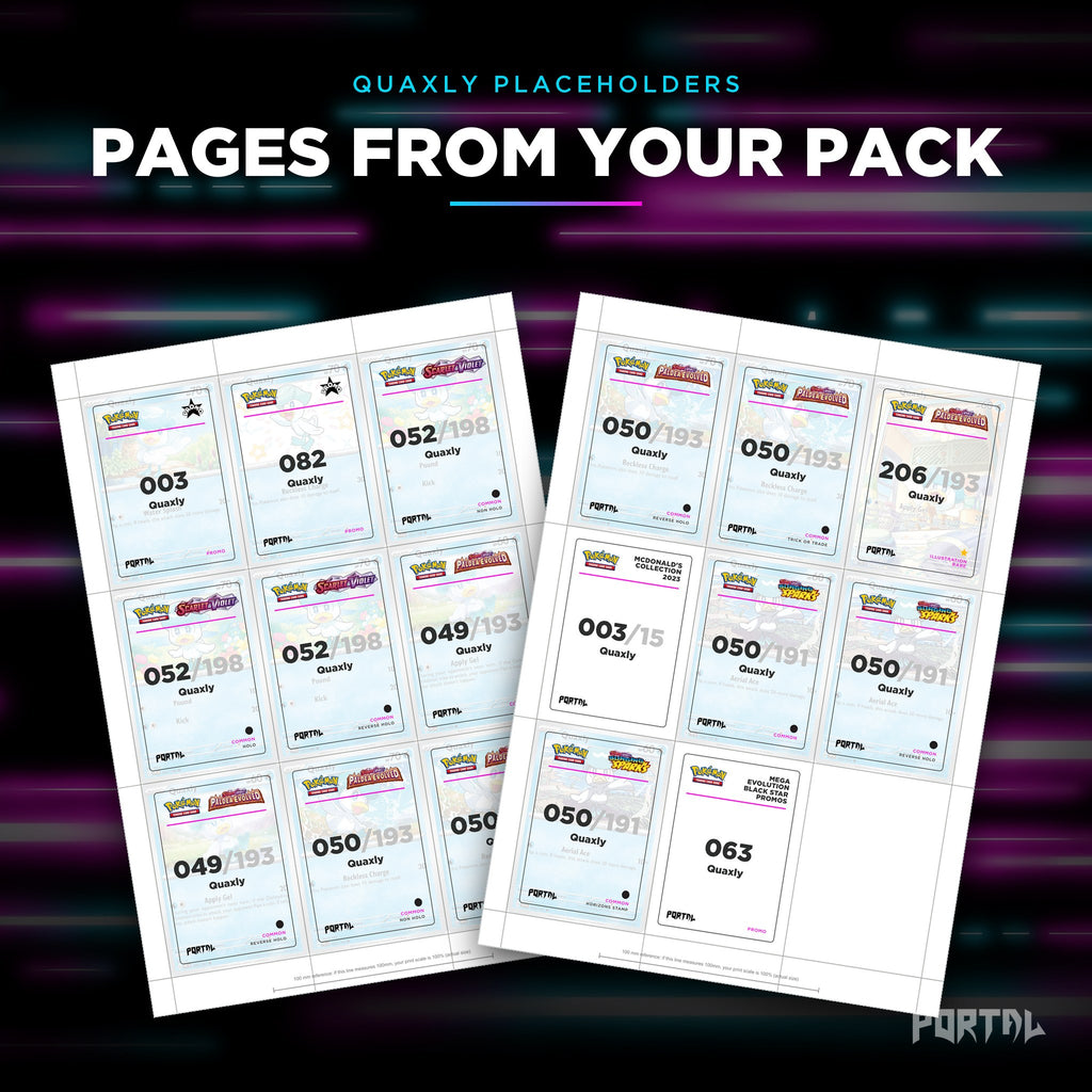 Pages from the Quaxly placeholder pack