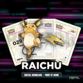 Raichu character master set placeholders, digital download