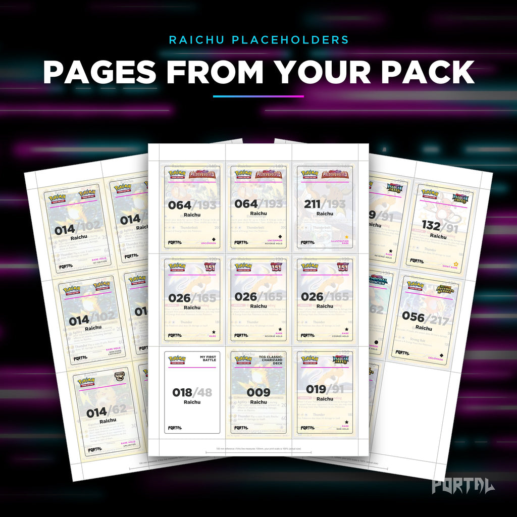 Pages from the Raichu placeholder pack