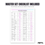 The Raichu master set checklist included in the pack
