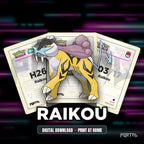 Raikou character master set placeholders, digital download
