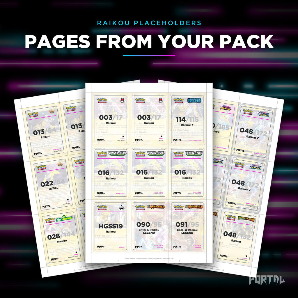 Pages from the Raikou placeholder pack