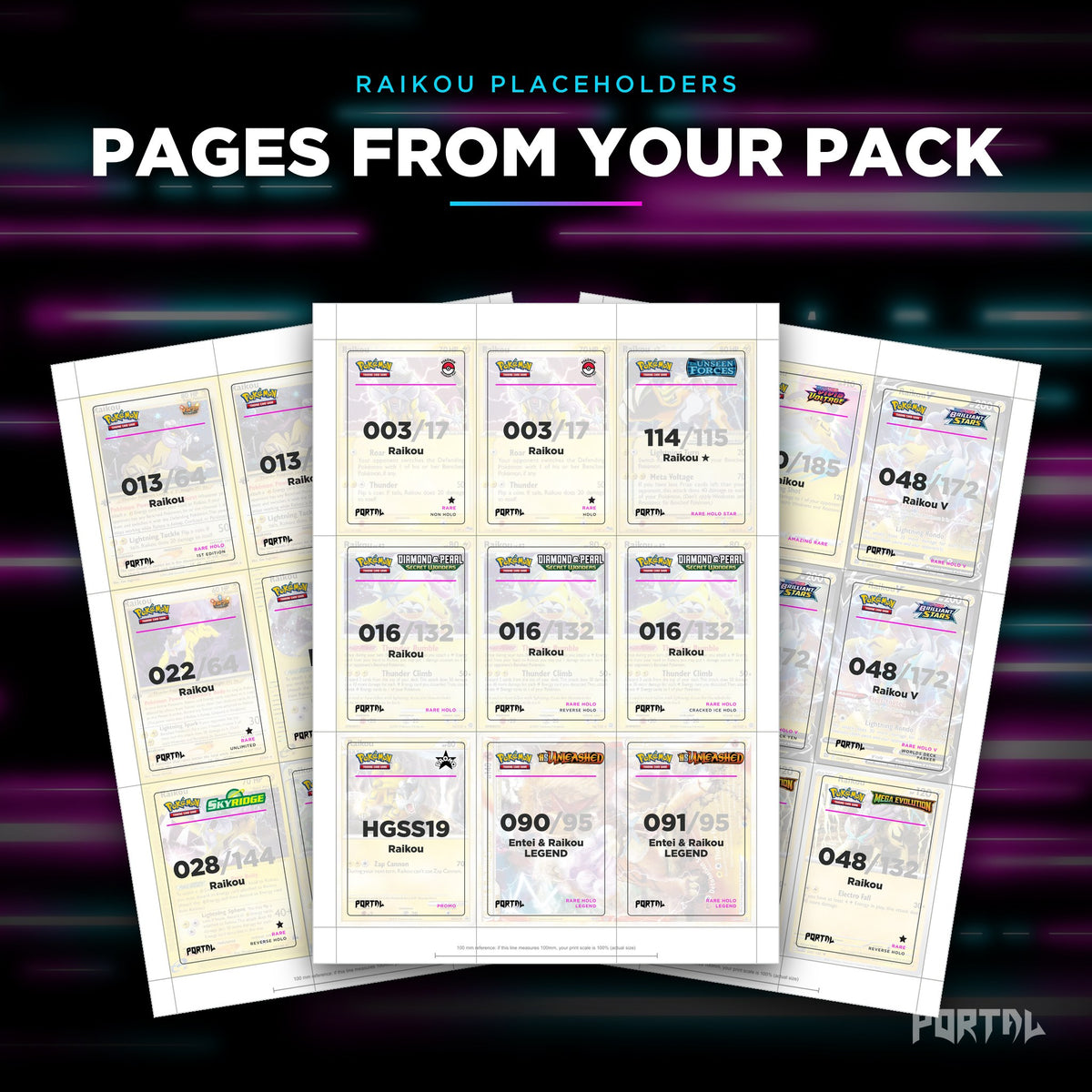 Pages from the Raikou placeholder pack