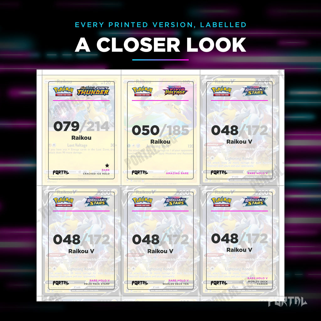 Close up of one Raikou placeholder page