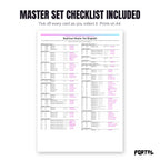 The Reshiram master set checklist included in the pack