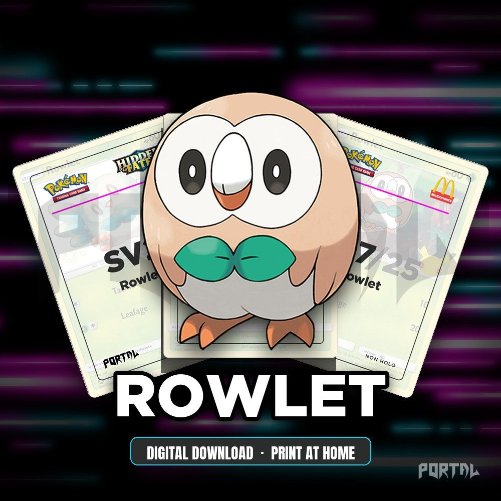 Rowlet character master set placeholders, digital download