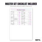 The Rowlet master set checklist included in the pack