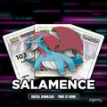 Salamence character master set placeholders, digital download