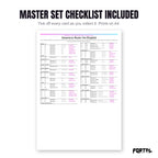 The Salamence master set checklist included in the pack