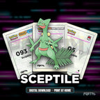 Sceptile character master set placeholders, digital download