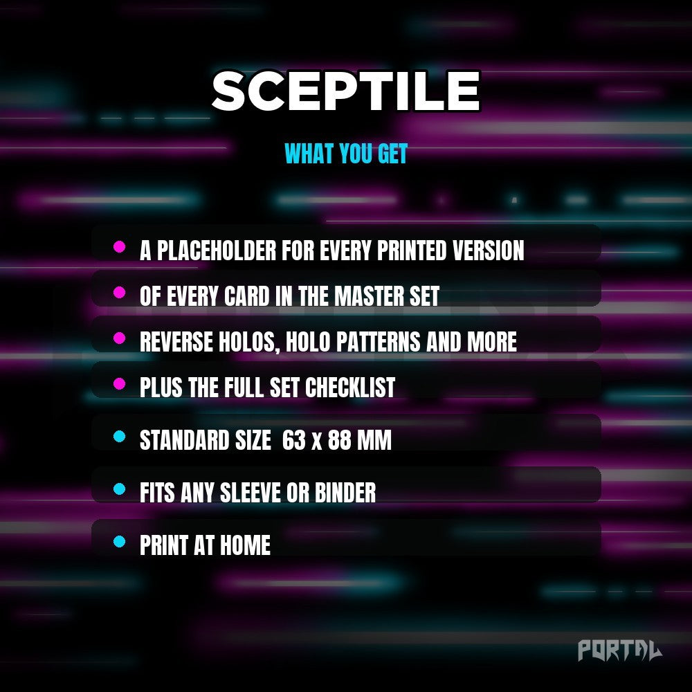 What you get in the Sceptile placeholder pack