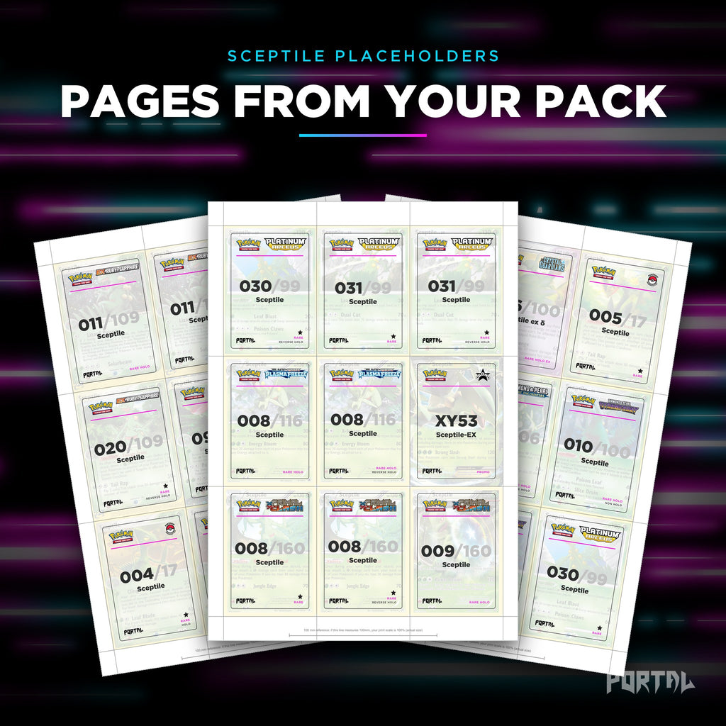 Pages from the Sceptile placeholder pack