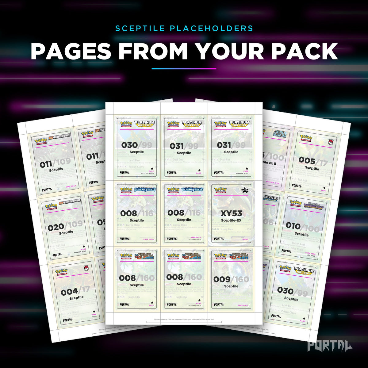 Pages from the Sceptile placeholder pack