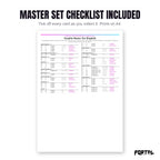 The Sceptile master set checklist included in the pack