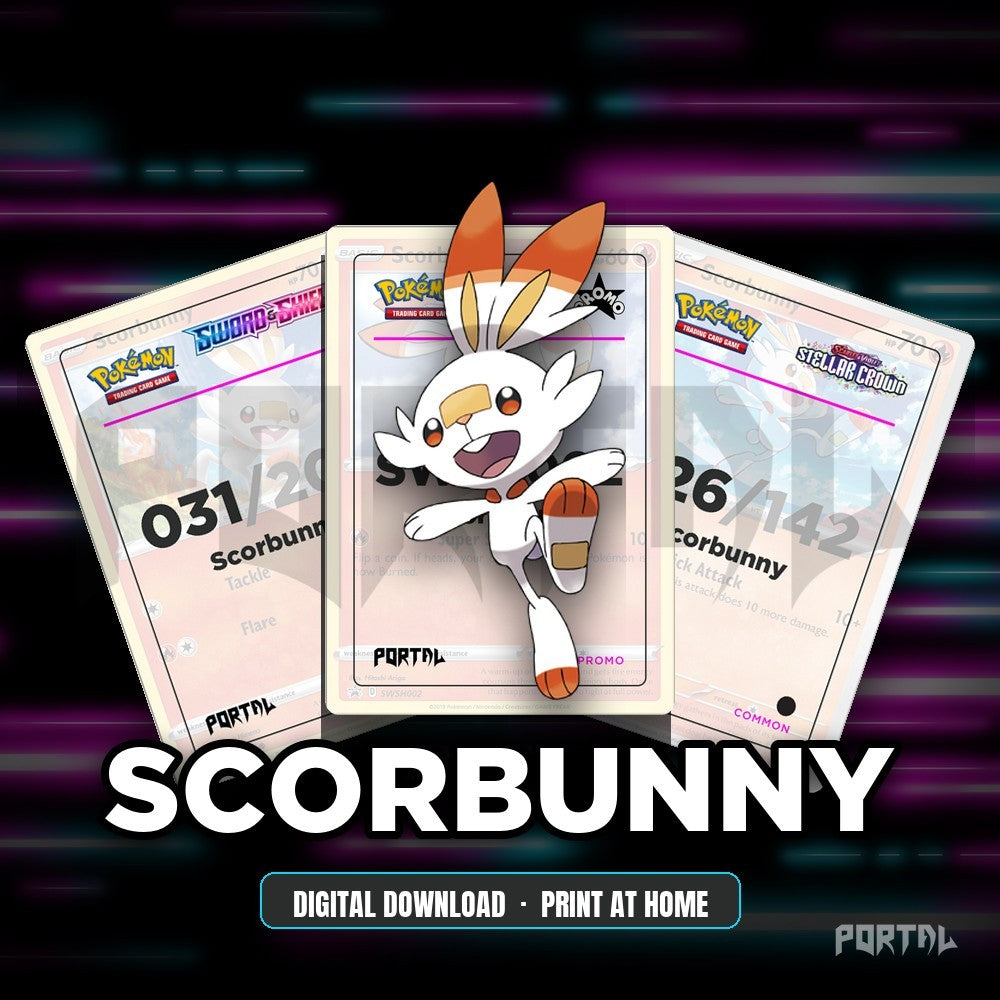 Scorbunny character master set placeholders, digital download
