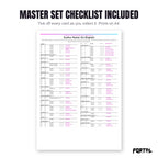 The Scyther master set checklist included in the pack