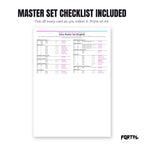 The Snivy master set checklist included in the pack