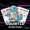 Squirtle character master set placeholders, digital download