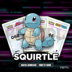 Squirtle character master set placeholders, digital download