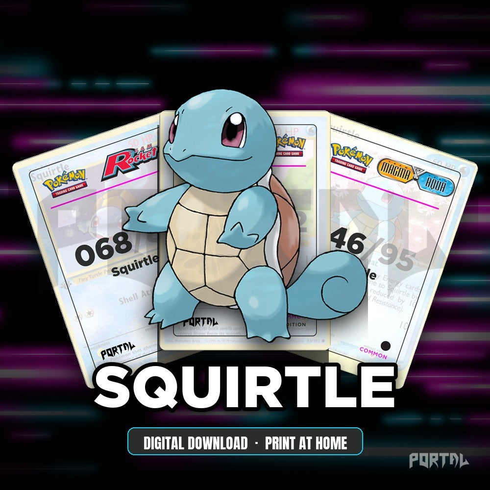 Squirtle character master set placeholders, digital download