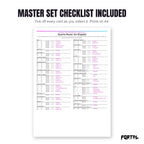 The Squirtle master set checklist included in the pack