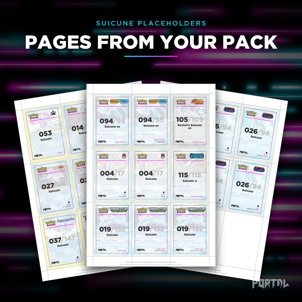 Pages from the Suicune placeholder pack