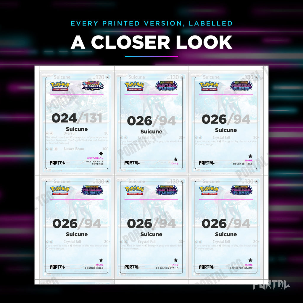 Close up of one Suicune placeholder page