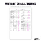 The Suicune master set checklist included in the pack