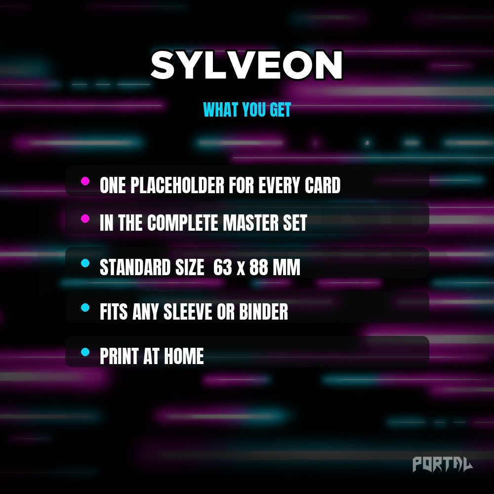 Sylveon character master set placeholders, what you get, Portal TCG