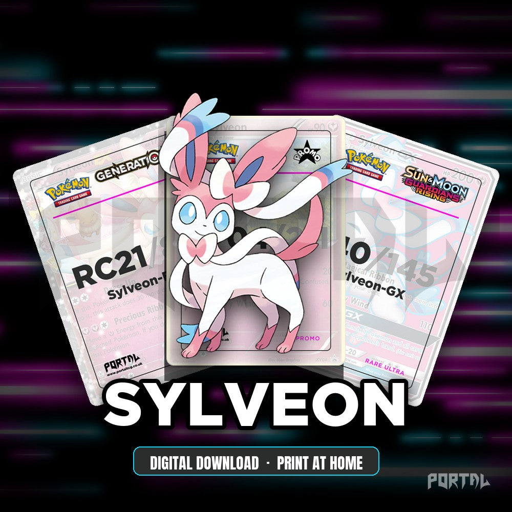 Sylveon character master set placeholder cards, digital download, Portal TCG
